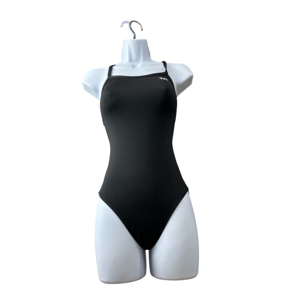 TYR Tyreco Womens Durafast Elite Swimsuit Size 28 Black One Piece Swimming